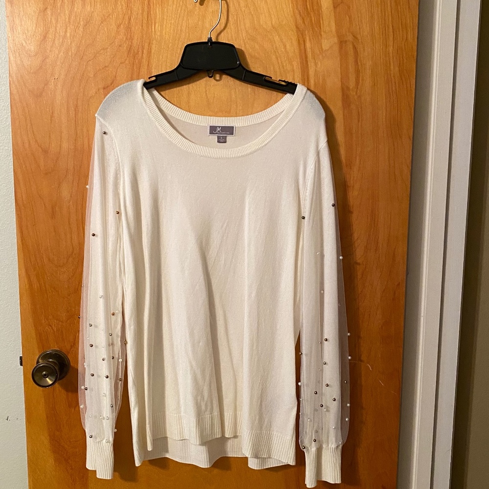 JM Collection beaded sweater NWOT